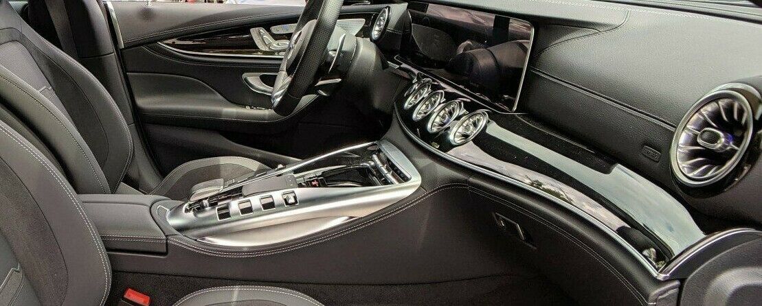 Mercedes-Benz OEM X290 AMG GT Coupe Piano Black Interior Trim Kit 7 Pieces New