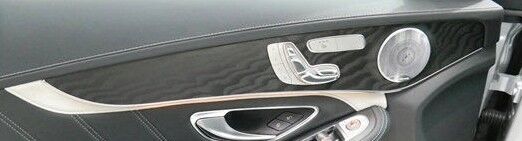 Center brackets Cover panel, C-Class W205, wood ash black, Genuine  Mercedes-Benz
