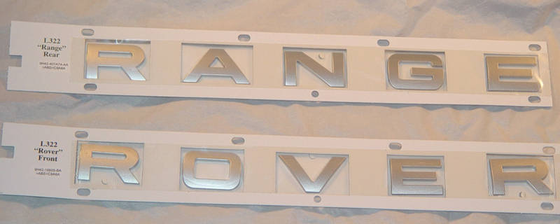 Range Rover OEM L322 Titanium Lettering Range Rover L322 2009-2012 Style