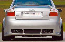 Audi B6 A4 Rieger OEM Rear Bumper Apron In Primer ABS Plastic 2000-2005 New