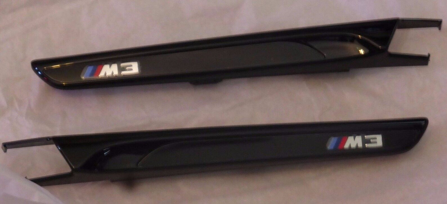 BMW OEM F80 M3 Competition Package High Gloss Black Molding Fender Side Vents
