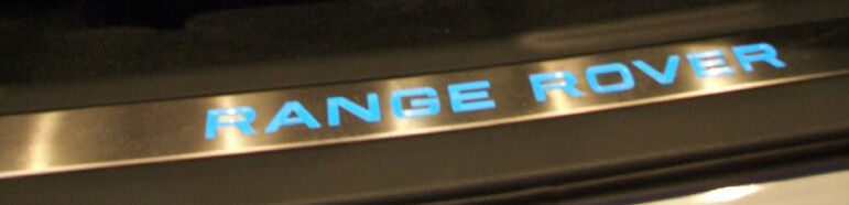 Land Rover Range Rover Evoque Genuine OEM Blue Illuminated Door Sills Pair L538