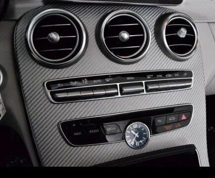 Mercedes-Benz OEM Genuine W205 C-Class AMG Silver Glass Fiber Dashboard Trim New