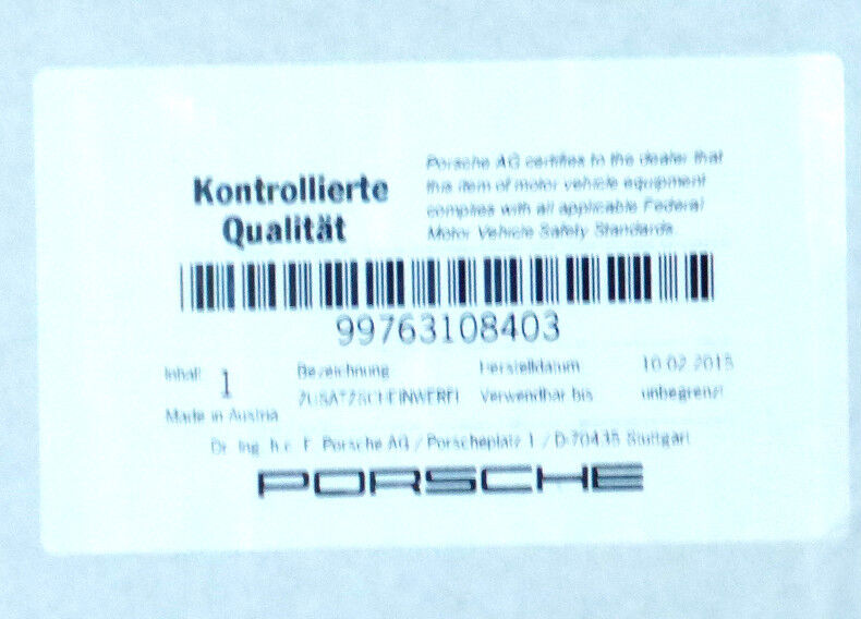 Porsche OEM 997 911 2009-2011 LED DRL Right Driving Lamp Foglamp Brand New