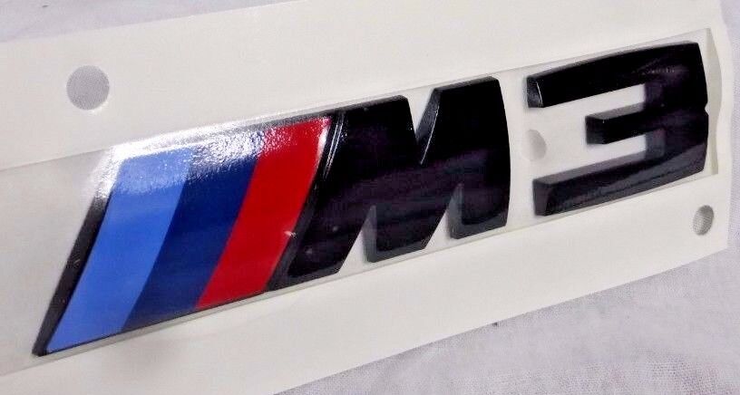 Genuine BMW F80 M3 Rear Trunk Emblem Badge Factory Black Competition Package NEW
