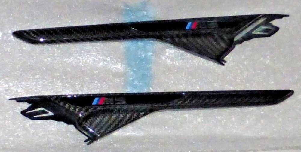 BMW Brand OEM F90 M5 2018+ Carbon Fiber Black Side Vent Pair Brand New