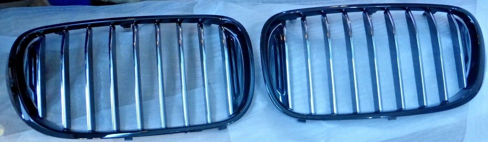 BMW OEM G11 G12 7 Series 2016-19 M Performance Gloss Black Front Grille Pair NEW