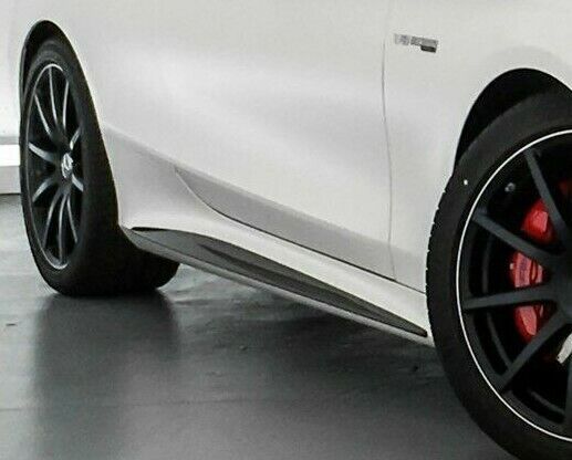 Mercedes-Benz OEM Carbon Fiber Side Skirt Inserts C217 S Class Coupe Convertible