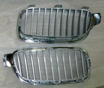 BMW Brand OEM F30 F31 3 Series Sedan Modern-Line Chrome & Silver Kidney Grilles