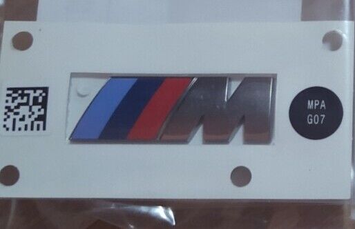 BMW OEM ///M Sport Cerium Grey Tri-Color Fender Badge Factory Sealed G07 X7 New