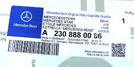 Mercedes-Benz OEM Grille Emblem Star Badge R230 SL Class 2003-2008 Brand New