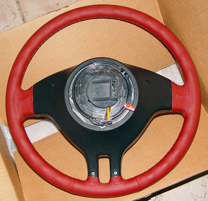 BMW Brand Genuine Sport Z3 2000-2002 Steering Wheel Red & Maple Wood Trimmed