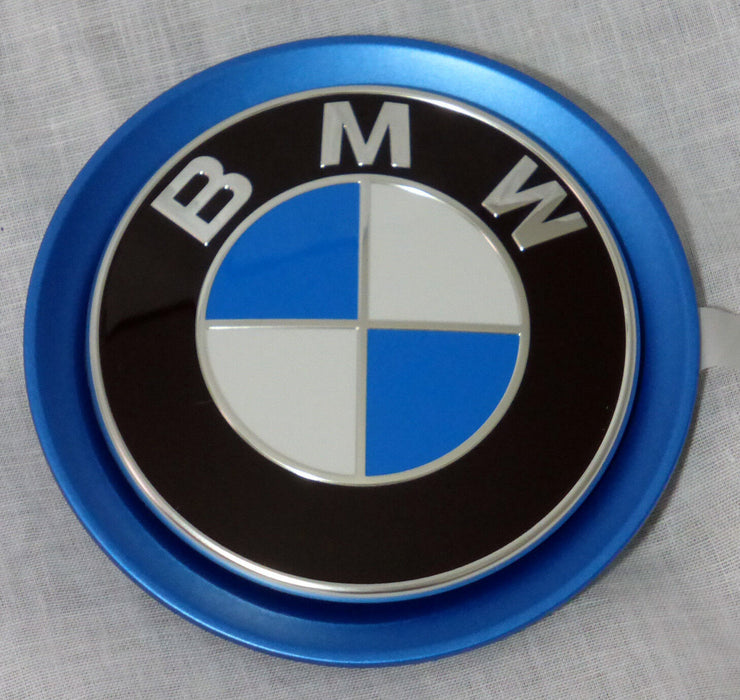 BMW OEM I12 i8 Front & Rear Blue BMW Roundel Badge Emblem Front Rear Hood Trunk