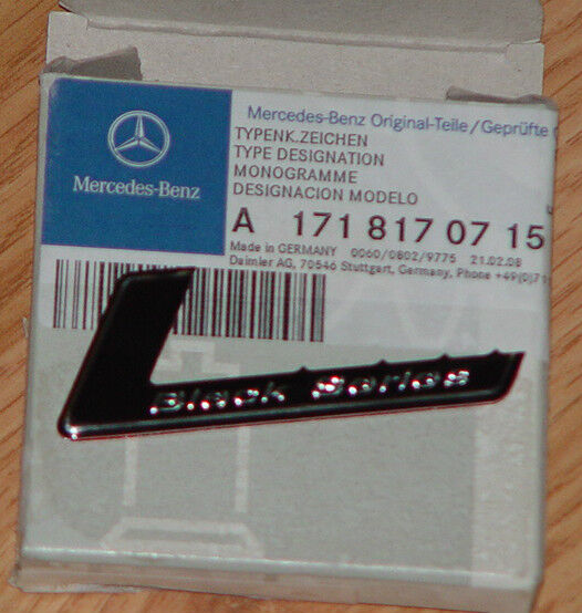 Mercedes Benz OEM Genuine BLACK SERIES Badge R230 SL Class R171 SLK Class