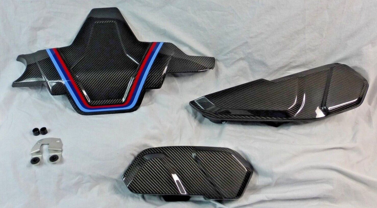 BMW OEM F90 M5 F92 F93 M8 M Performance Carbon Fiber Engine Cover Extension Set