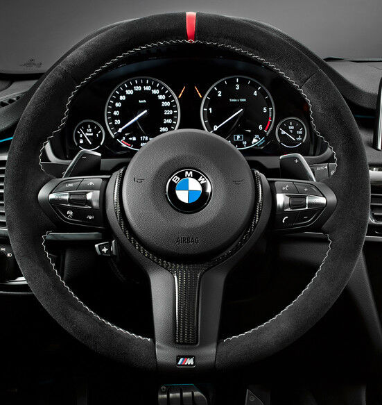 BMW OEM F15 X5 14+ F16 X6 15+ M Performance Alcantara & Carbon Steering Wheel II