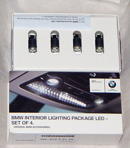 BMW Genuine LED Four Interior Light Package Bulb Upgrade Kit All Current Models
