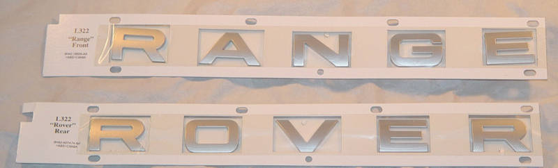 Range Rover OEM L322 Titanium Lettering Range Rover L322 2009-2012 Style