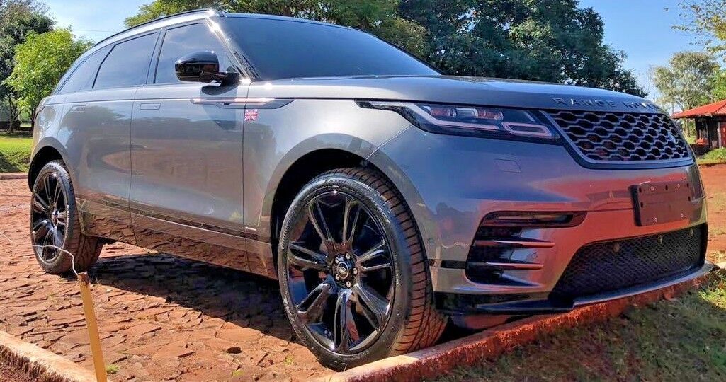 Range Rover Velar L560 OEM 22" x 9" 7 Spoke Wheel Set Mercurial Gloss Black New