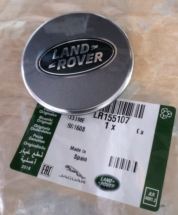 Land Rover Logo OEM Light Silver Premium Wheel Cap Set Of 4 Brand New