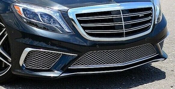 Mercedes-Benz OEM W222 S Class Sedan 2014-2017 AMG Chrome Front Bumper Trim Set