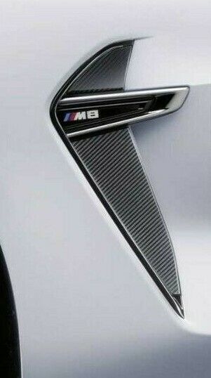 BMW Brand OEM F91/F92 M8 2020+ Carbon Fiber Black Side Vent Pair Brand New