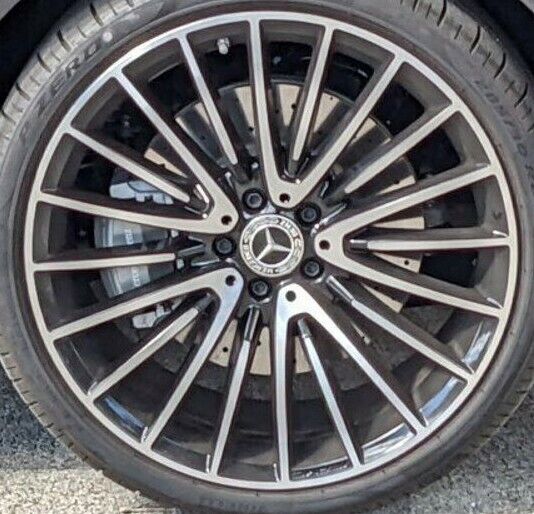 Mercedes-Benz OEM W223 AMG 21" Gloss Turned Black AMG Multi-Spoke Wheel Set Of 4
