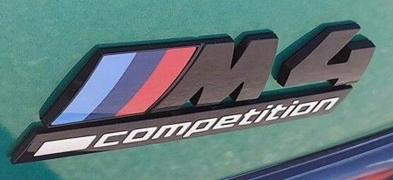 BMW Brand OEM G82 G83 M4 Competition Original Trunk Black Badge Rear Emblem New