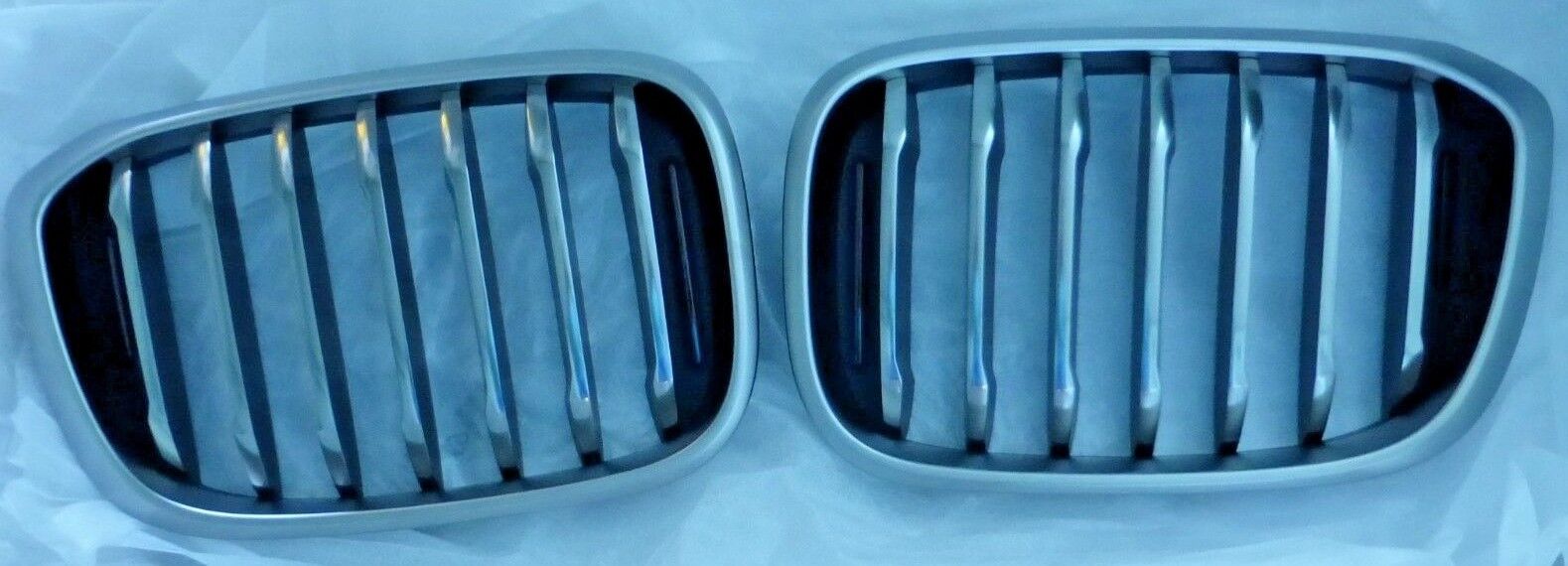 BMW OEM 2018+ G01 X3 2019+ G02 X4 M Sport Chrome Front Grille Pair Cerium Grey
