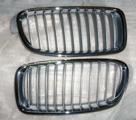 BMW Brand OEM F30 F31 3 Series Sedan Modern-Line Chrome & Silver Kidney Grilles