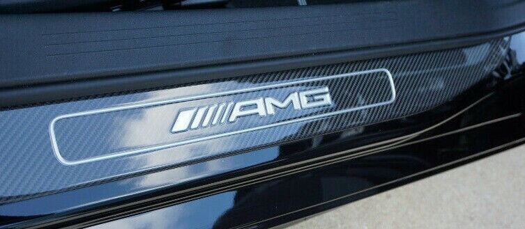 Mercedes-Benz OEM Carbon Fiber Door Sill Trim Plates C190 AMG GT Roadster New
