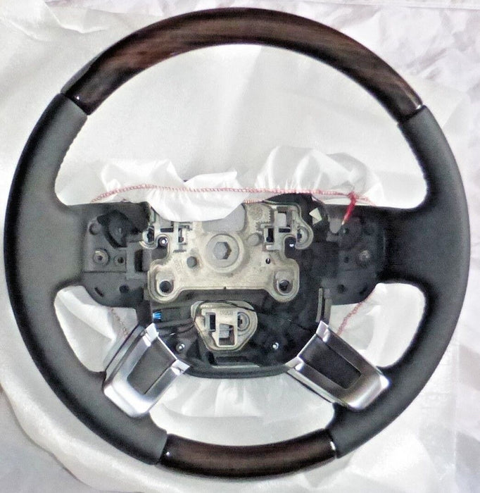 Range Rover L405 2013+ Ebony Macassar Wood & Leather Heated Steering Wheel NEW