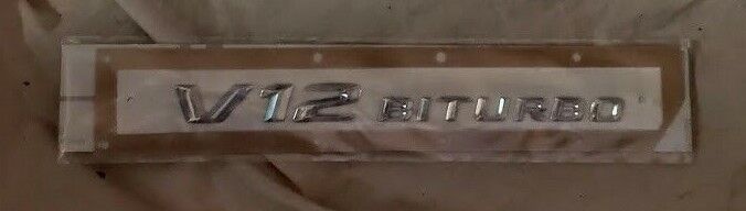 Mercedes Benz OEM AMG Chrome Fender Badge W222 C217 S65 2014+ V12 Biturbo New
