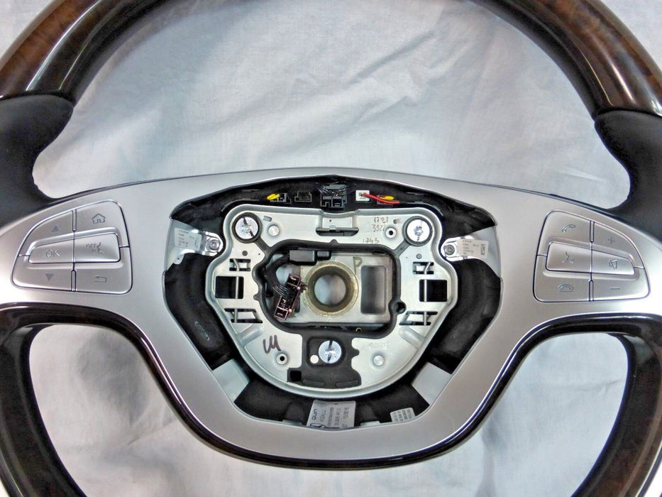 Mercedes-Benz Maybach OEM W222 S-Class 2014-16 Walnut & Leather Steering Wheel