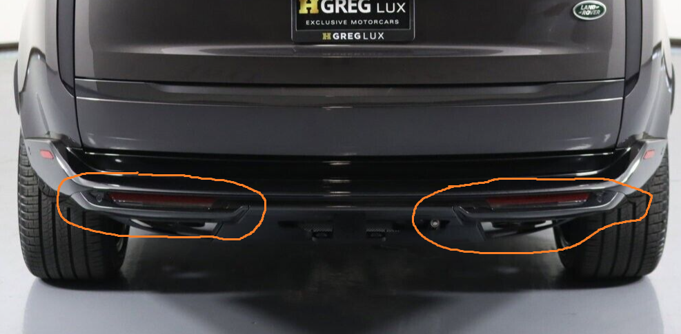 L460 Rear Frame Land Rover OEM Range Rover L460 2022*+ Graphite Atlas Rear Bumper Corn ...