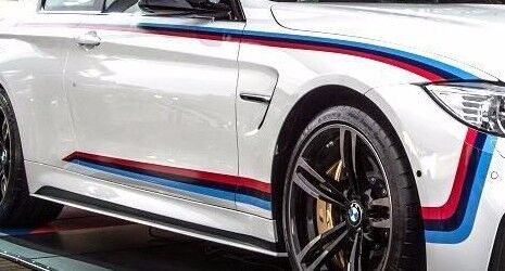 BMW OEM Performance F82 M4 Coupe Tri Color Motorsports Stripe Decal Set New