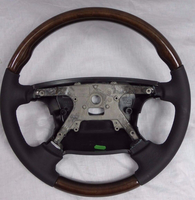 Jaguar Genuine OEM Wood & Black Leather Steering Wheel S-Type Brand New