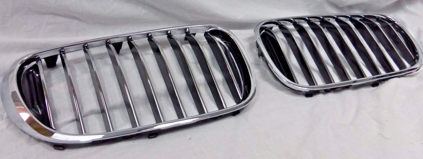 BMW OEM G11 G12 7 Series 2016+ M Aerodynamic S715A Chrome Front Grille Pair NEW