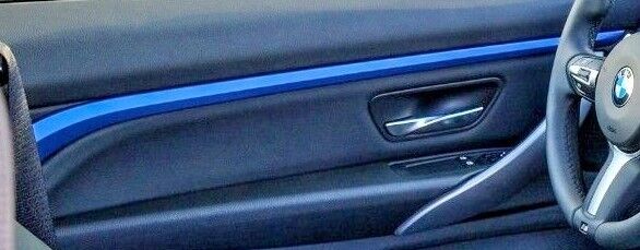 BMW OEM F32 F33 4 Series 2014-19 Estoril Blue Interior Door Trim Set Of Four New