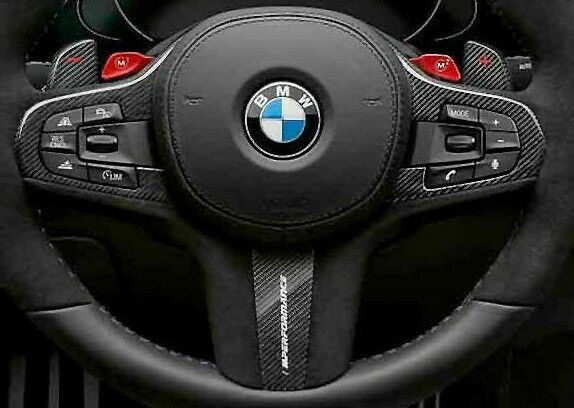 BMW OEM G30 G32 G11 G12 F90 G01 G02 Steering Wheel Trim Carbon Fiber & Alcantara