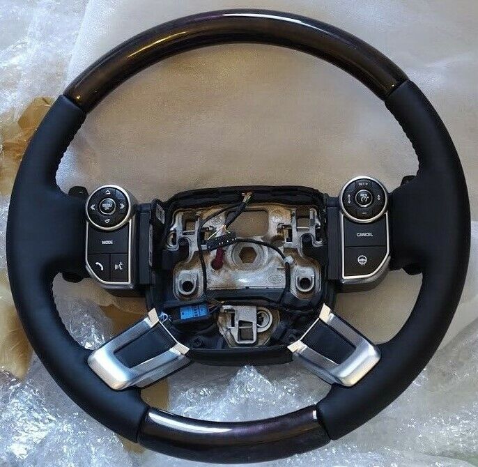 Range Rover OEM L405 2013+ Shadow Walnut & Lunar Leather Heated Steering Wheel