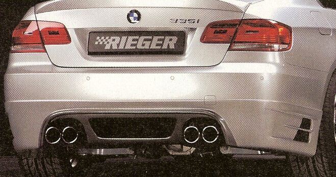 BMW Genuine Rieger E92 E93 335i Coupe Convertible 2007-10 Carbon Look Rear Apron