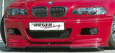 Rieger OEM Matte Black Front Spoiler Lip Add-On For BMW E46 M3 2001-2006 New