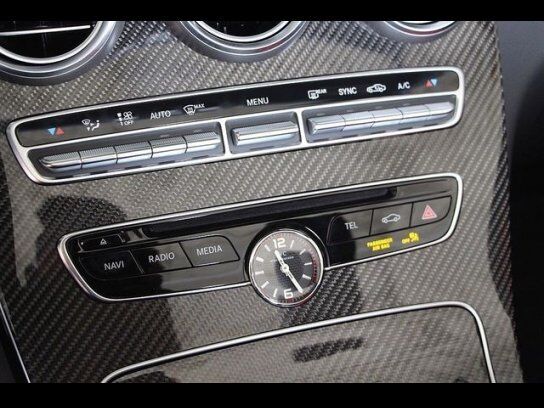 Center brackets Cover panel, C-Class W205, wood ash black, Genuine  Mercedes-Benz