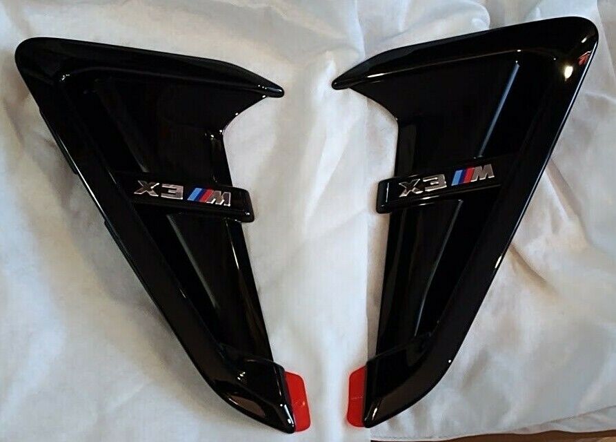BMW OEM F97 X3 M 2020+ M Competition Black Air Duct/Side Vent Pair Brand New