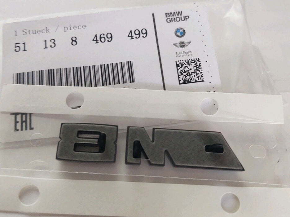 BMW OEM F91 F92 F93 8 Series 2019+ M8 Black Grille Emblem Badge Brand New