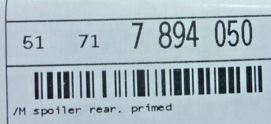 BMW E46 3 Series Sedan 1999-2005 M Technik Genuine Rear Lip Spoiler Primed New