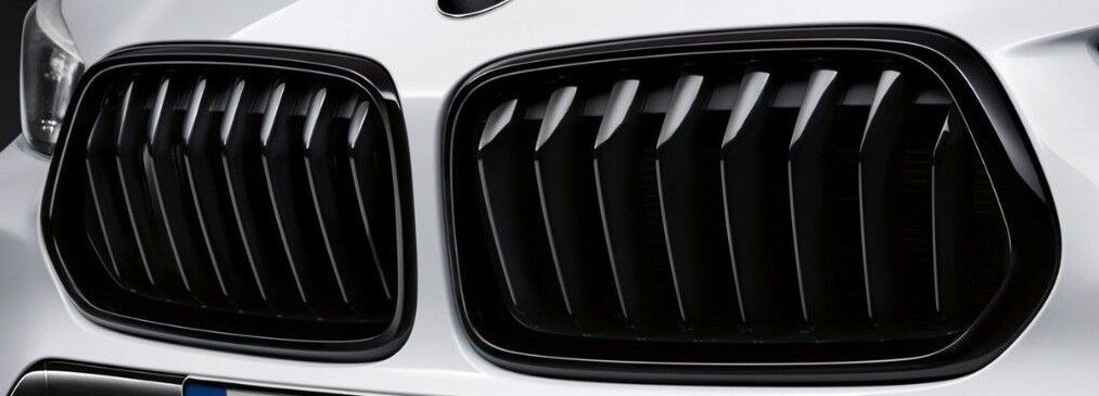 BMW F39 X2 OEM Genuine M Performance Gloss Black Front Grille Pair Brand New