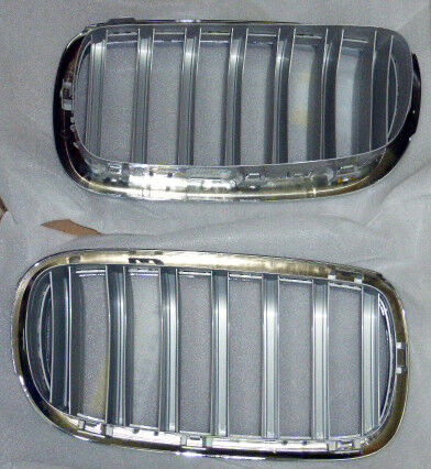 BMW OEM 2014-2018 F15 X5 F16 X6 Pure Experience Titanium Front Grille Pair New