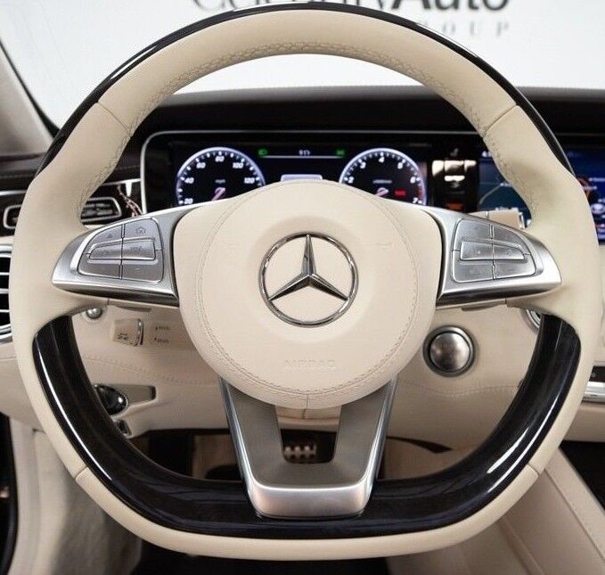 Mercedes-Benz OEM W222 C217 S-Class 2015*+ Piano Black & Leather Steering Wheel